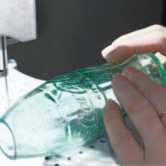 Sterling Silver Upcycled Glass Necklace Handmade - Picture 8 of 12